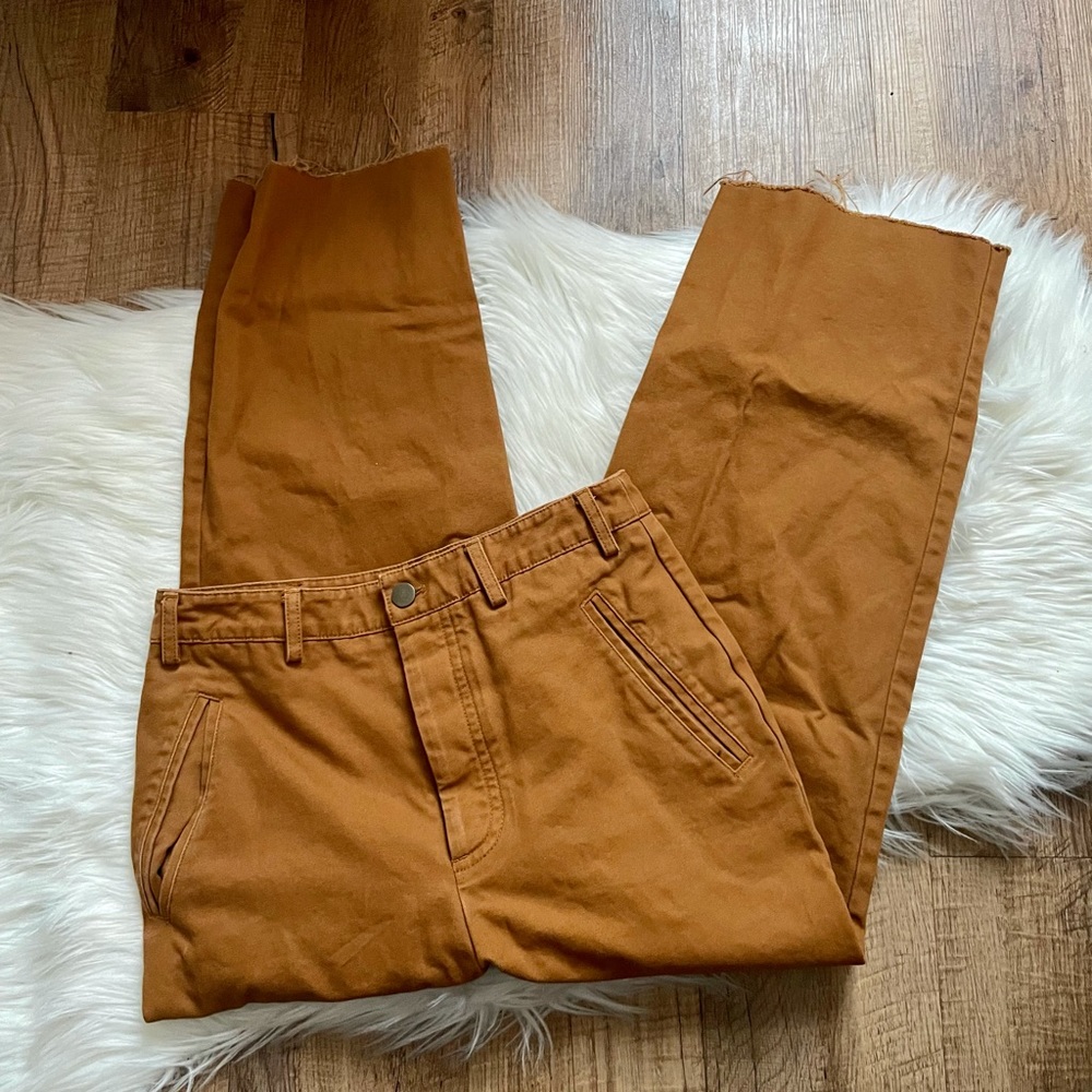 Forever 21 Raw Hem Straight Leg Pants